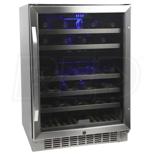 Edgestar CWR461DZ 46 Bottle 24Inch BuiltIn Dual Zone Wine Cooler