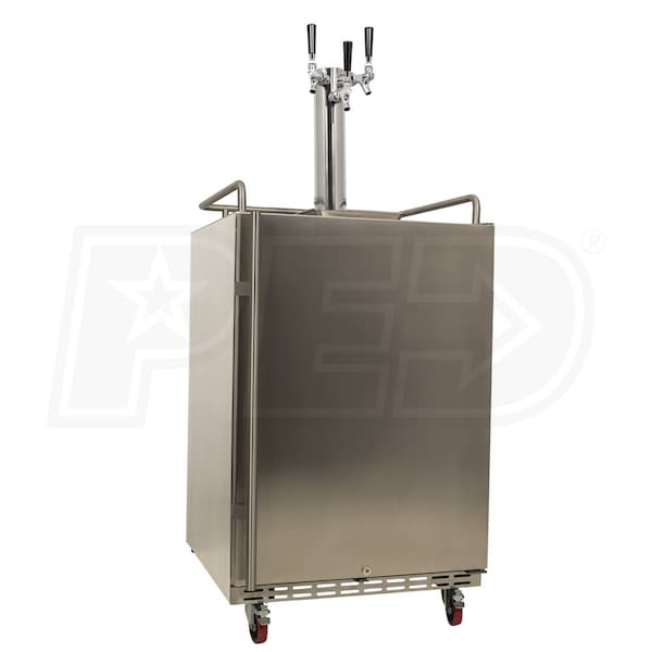 Edgestar KC7000SSTRIP EdgeStar Stainless Steel Triple Tap Kegerator w